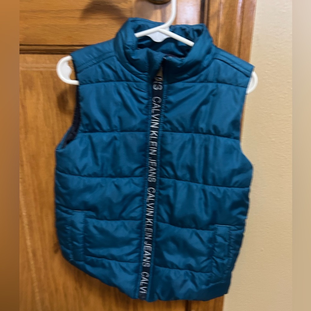 Calvin Klein Jeans Teal Puffer Vest for Kids